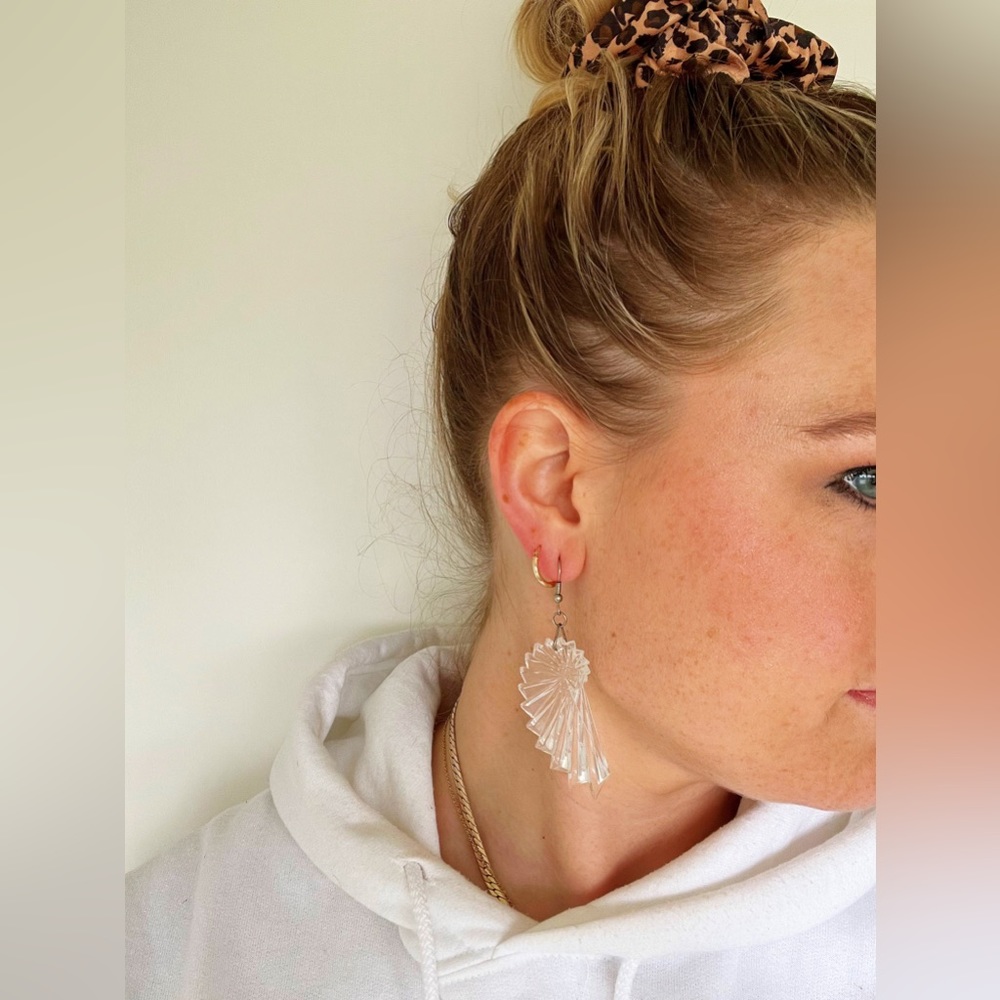 Vintage Clear Plastic Earrings